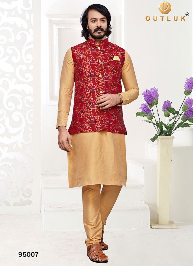 Outluk Vol 95 Ethnic Wear Wholesale Kurta Pajama With Jacket Collection